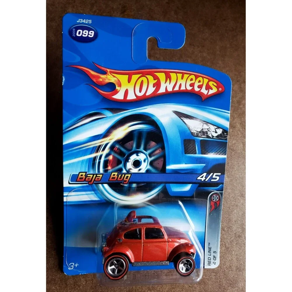 2006 Hot Wheels BAJA BUG Metallic Red VW VOLKSWAGEN RED LINE SERIES 4/5 #99 1:64